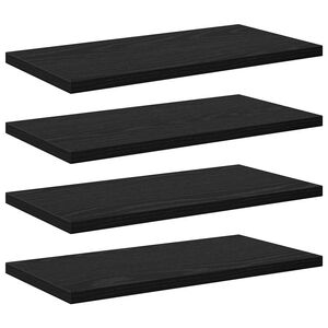 vidaXL &Eacute;tag&egrave;re &agrave; livres 4 pcs Noir 40 x 20 x 1,5 cm Bois d'ing&eacute;nierie