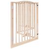 vidaXL Barri&egrave;re pour chiens avec porte 4 panneaux bois de peuplier