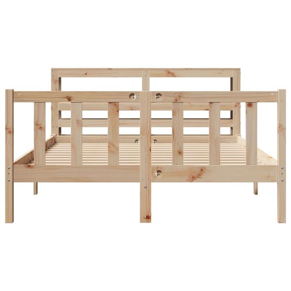 vidaXL Cadre de lit sans matelas 140x190 cm bois de pin massif