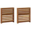 vidaXL Accoudoirs 2 pcs Marron 58.5 x 10 x 61 cm Bois d'ing&eacute;nierie