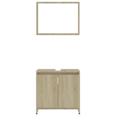 vidaXL Meubles de salle de bain Chêne sonoma Bois d'ingénierie