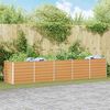 vidaXL Jardini&egrave;re sur&eacute;lev&eacute;e Marron Clair 400 x 80 x 77 cm