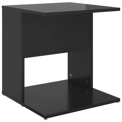 vidaXL Table d'appoint noir brillant 45x45x48 cm bois d'ingénierie