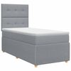 vidaXL Lit boxspring avec matelas Gris clair 80 x 200 cm Tissu