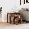 vidaXL Table Gigogne 3 pcs Marron Bois massif d'acajou