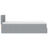 vidaXL Lit ottoman avec matelas gris clair 100x200 cm tissu