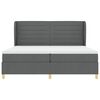 vidaXL Lit &agrave; ressorts avec matelas gris fonc&eacute; 90x190 cm Gris fonc&eacute;