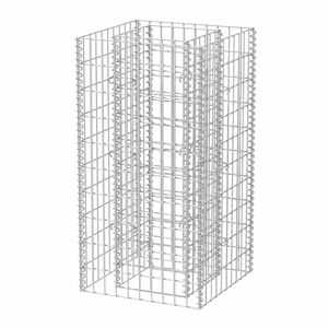 vidaXL Lit sur&eacute;lev&eacute; &agrave; gabion Acier 50x50x100 cm