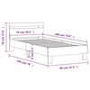 vidaXL Cadre de lit sans matelas avec tête de lit 75x190 cm