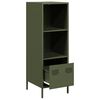 vidaXL Buffet vert olive 35x39x103,5 cm acier