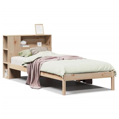 vidaXL Lit bibliothèque sans matelas 90x190 cm bois de pin massif