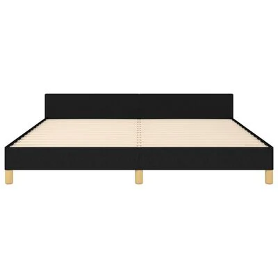 vidaXL Cadre de lit sans matelas noir 160x200 cm tissu