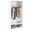 vidaXL Garde-robe Blanc brillant 100x50x200 cm Bois d'ing&eacute;nierie