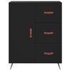 vidaXL Buffet haut Noir 69,5x34x180 cm Bois d'ing&eacute;nierie