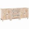 vidaXL Buffet 3 pcs Blanc 180 x 33,5 x 75 cm bois de manguier massif