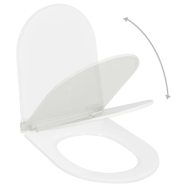 vidaXL Abattant WC &agrave; fermeture en douceur Lib&eacute;ration rapide Blanc