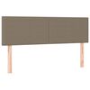 vidaXL Lit ottoman avec matelas et LED taupe 140x200 cm tissu