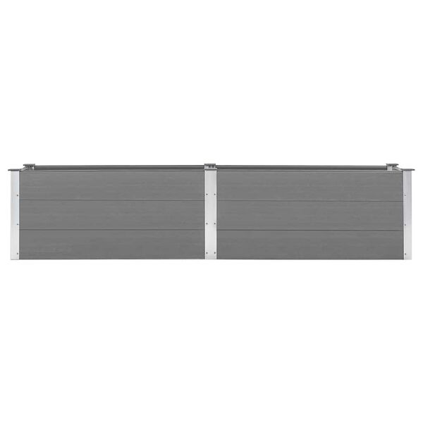 vidaXL Lit sur&eacute;lev&eacute; de jardin 250x50x54 cm WPC Gris