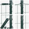 vidaXL Cl&ocirc;ture avec poteau Vert 0,8 x 10 m Acier et PVC