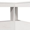 vidaXL Lit biblioth&egrave;que sans matelas blanc 135x190 cm bois pin massif