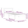 vidaXL Cadre de lit avec tête de lit Blanc 100 x 200 cm Pin massif