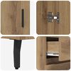 vidaXL Haut Armoire 2 pcs Ch&ecirc;ne artisanal Bois d'ing&eacute;nierie