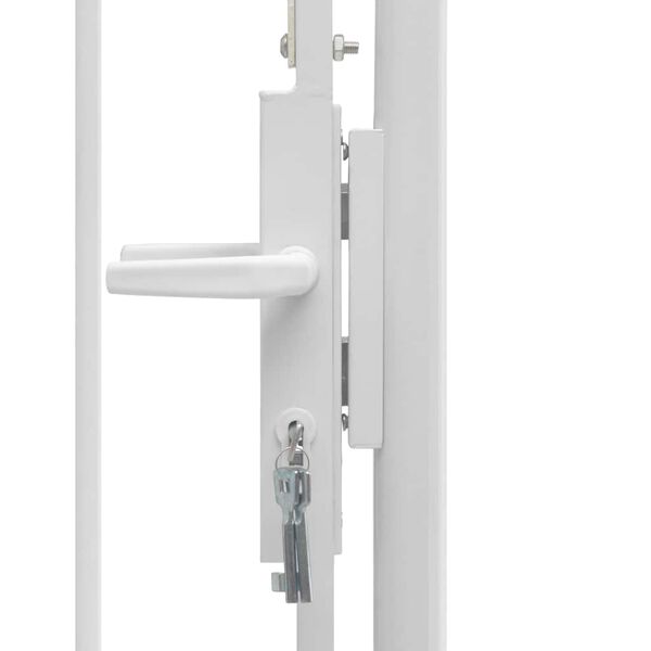 vidaXL Portail de jardin Woerden acier 1x1,5 m blanc