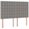 vidaXL Lit avec rangement et matelas Taupe 140 x 200 cm Polyester
