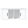 vidaXL Meuble TV Blanc brillant 100x35x40 cm Bois d'ing&eacute;nierie