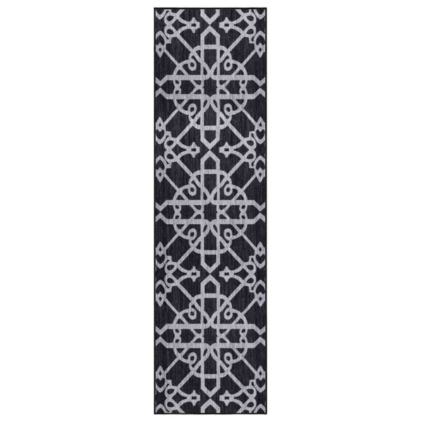 vidaXL Tapis de couloir Noir 80x300 cm