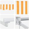 vidaXL Store r&eacute;tractable manuel avec LEDs Orange et Blanc 3,5 x 2,5 m