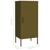 vidaXL Armoire de rangement Vert olive 42,5x35x101,5 cm Acier