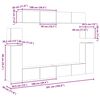 vidaXL Unites TV Montage mural 4 pcs Ch&ecirc;ne artisanal Bois d'ing&eacute;nierie