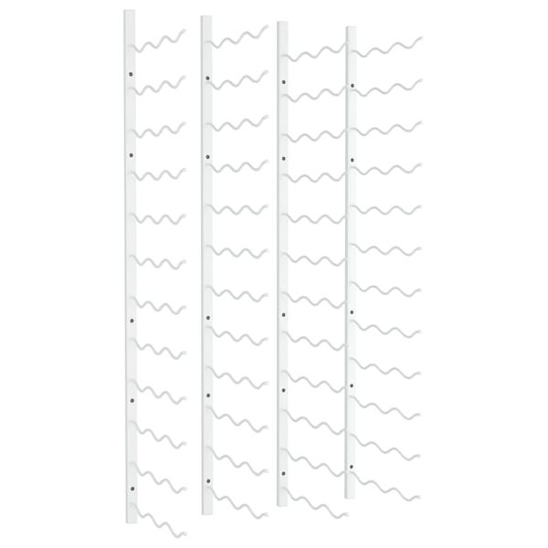 vidaXL Casier &agrave; vin mural pour 36 bouteilles 2 pcs Blanc Fer