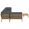 vidaXL Ensemble de Canap&eacute;s Uni 6 pcs Anthracite Bois d'Acacia Massif