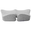 vidaXL Oreiller avec oreiller Gris clair 50 x 43 x 10 cm Coton