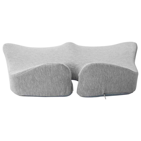 vidaXL Oreiller avec oreiller Gris clair 50 x 43 x 10 cm Coton
