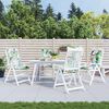 vidaXL Coussins de chaise de jardin dossier haut lot de 4 multicolore