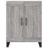 vidaXL Buffet haut Sonoma gris 69,5x34x180 cm Bois d'ing&eacute;nierie