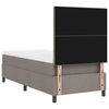 vidaXL Lit &agrave; ressorts avec matelas avec LED Taupe 80 x 200 cm tissu