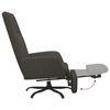 vidaXL Chaise de relaxation avec repose-pied Gris fonc&eacute; Velours