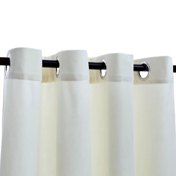 vidaXL Rideau occultant avec anneaux en métal Velours Crème 290x245 cm