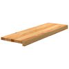 vidaXL Marches d'escalier 20 pcs marron clair 80x25x2 cm ch&ecirc;ne massif