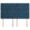 vidaXL T&ecirc;te de lit Bleu fonc&eacute; 160x7x118/128 cm Velours