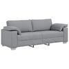 vidaXL Canap&eacute; 3 pcs Gris clair 219 x 80 x 82 cm Tissu en lin m&eacute;lang&eacute;