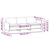 vidaXL Canap&eacute; &agrave; 3 places Cr&egrave;me 180 cm Velours