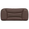 vidaXL Coussin de t&ecirc;te de lit Hvar marron 90 cm similicuir