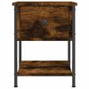 vidaXL Table de chevet ch&ecirc;ne fum&eacute; 34x35,5x45 cm bois d'ing&eacute;nierie
