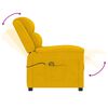 vidaXL Fauteuil de massage Jaune Velours