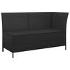 vidaXL Salon de jardin 3 pcs avec coussins Noir R&eacute;sine tress&eacute;e